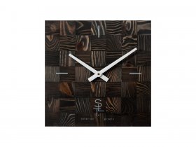 Часы настенные SLT 5195 CHESS BLACK WOOD в Кольцово - kolcovo.mebel-nsk.ru | фото