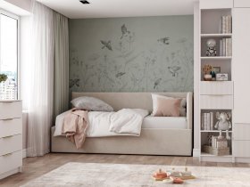 Диван-кровать Бенто (крем) в Кольцово - kolcovo.mebel-nsk.ru | фото