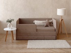Диван-кровать Happy (капучино) в Кольцово - kolcovo.mebel-nsk.ru | фото
