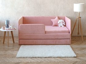 Диван-кровать Happy (коралловый) в Кольцово - kolcovo.mebel-nsk.ru | фото