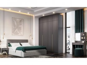 Гардеробная Эккервуд (графит) в Кольцово - kolcovo.mebel-nsk.ru | фото