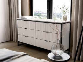 Комод 6 ящиков Нора (персидский жемчуг) в Кольцово - kolcovo.mebel-nsk.ru | фото