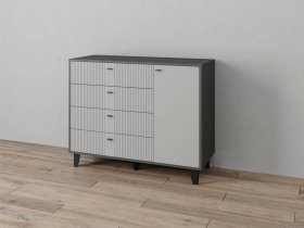 Комод «Катрин-13» (графит/светло-серый) в Кольцово - kolcovo.mebel-nsk.ru | фото