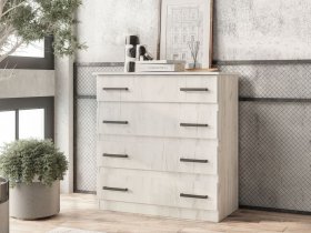 Комод Стандарт-6 NEW (дуб крафт белый) в Кольцово - kolcovo.mebel-nsk.ru | фото