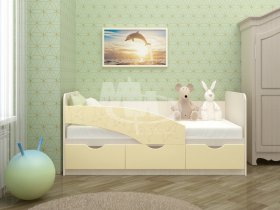 Кровать детская Бабочки 1,6 м в Кольцово - kolcovo.mebel-nsk.ru | фото