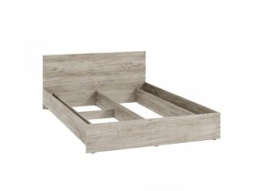 Кровать двухспальная КР-140 Ронда (дуб крафт серый) в Кольцово - kolcovo.mebel-nsk.ru | фото