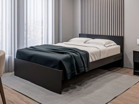 Кровать двуспальная 1,4м Бруклин СБ-3353 (диамант серый) в Кольцово - kolcovo.mebel-nsk.ru | фото