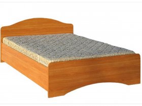 Кровать двуспальная 1,6м-1 (круглая спинка) в Кольцово - kolcovo.mebel-nsk.ru | фото
