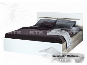 Кровать двуспальная 1,6 м  Наоми КР-11 в Кольцово - kolcovo.mebel-nsk.ru | фото