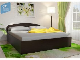 Кровать двуспальная 1,6м с подъем. мех. (венге) в Кольцово - kolcovo.mebel-nsk.ru | фото