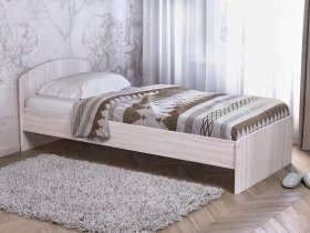 Кровать односпальная 80 с низкой спинкой (ясень шимо светлый) в Кольцово - kolcovo.mebel-nsk.ru | фото