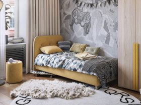 Кровать односпальная Лео 0,9 м в Кольцово - kolcovo.mebel-nsk.ru | фото