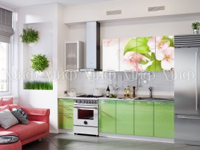 Кухонный гарнитур Яблоневый цвет в Кольцово - kolcovo.mebel-nsk.ru | фото
