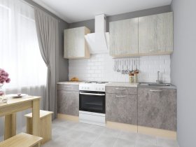 Модульная кухня Йота (пикард/цемент) в Кольцово - kolcovo.mebel-nsk.ru | фото