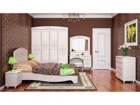 Модульная спальня Каролина в Кольцово - kolcovo.mebel-nsk.ru | фото