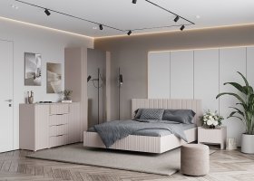 Модульная спальня «Тефия» (тефия/софт сантьяго) в Кольцово - kolcovo.mebel-nsk.ru | фото