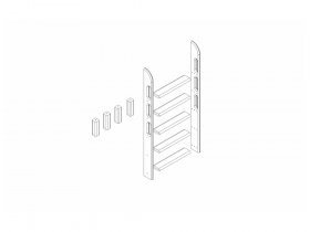 Пакет №10 Прямая лестница и опоры для двухъярусной кровати Соня в Кольцово - kolcovo.mebel-nsk.ru | фото