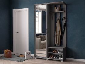Прихожая «Ларго-2» (графит серый) в Кольцово - kolcovo.mebel-nsk.ru | фото