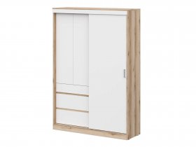 Шкаф-купе (1,5м) Брауни (дуб делано/белый) в Кольцово - kolcovo.mebel-nsk.ru | фото