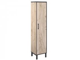 Шкаф-пенал Шк031.0 Гермес лофт (дуб крафт серый) в Кольцово - kolcovo.mebel-nsk.ru | фото