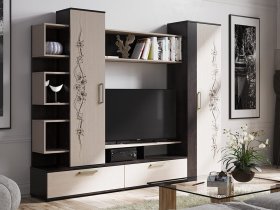 Стенка «Дакота» (венге/дуб молочный) в Кольцово - kolcovo.mebel-nsk.ru | фото
