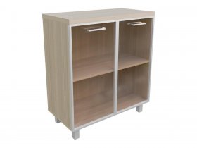 Тумба 2 двери со стеклом (бронза) Президент-ПРО Пр502 в Кольцово - kolcovo.mebel-nsk.ru | фото