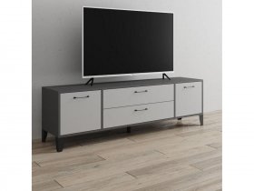 Тумба под ТВ Парус-13 (графит серый/камень серый) в Кольцово - kolcovo.mebel-nsk.ru | фото